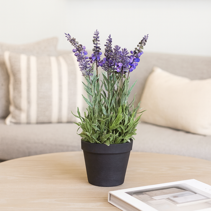 Lavendel Kunstpflanze 35 cm. 2er-Bündel