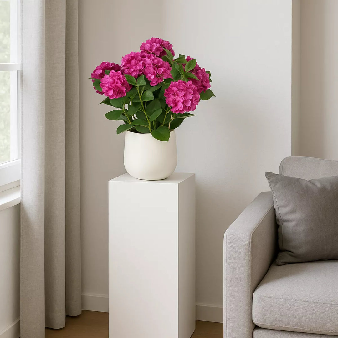Flourify Hortensia kunstbloem Paars. 70 cm