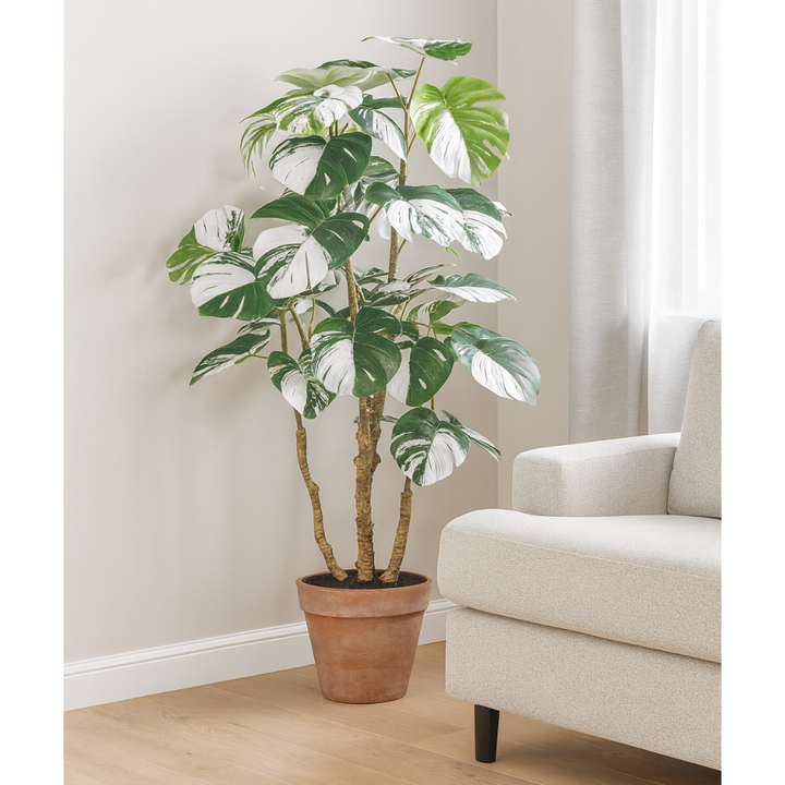 Monstera Deliciosa Variegata Kunstpflanze 110 cm