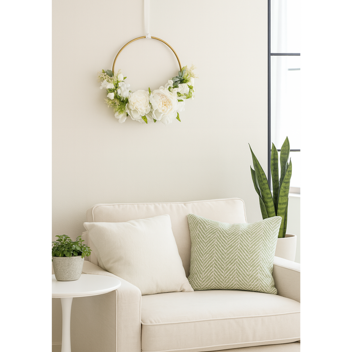 Pfingstrosen Rosen Dekokranz Kunstblume 25 cm