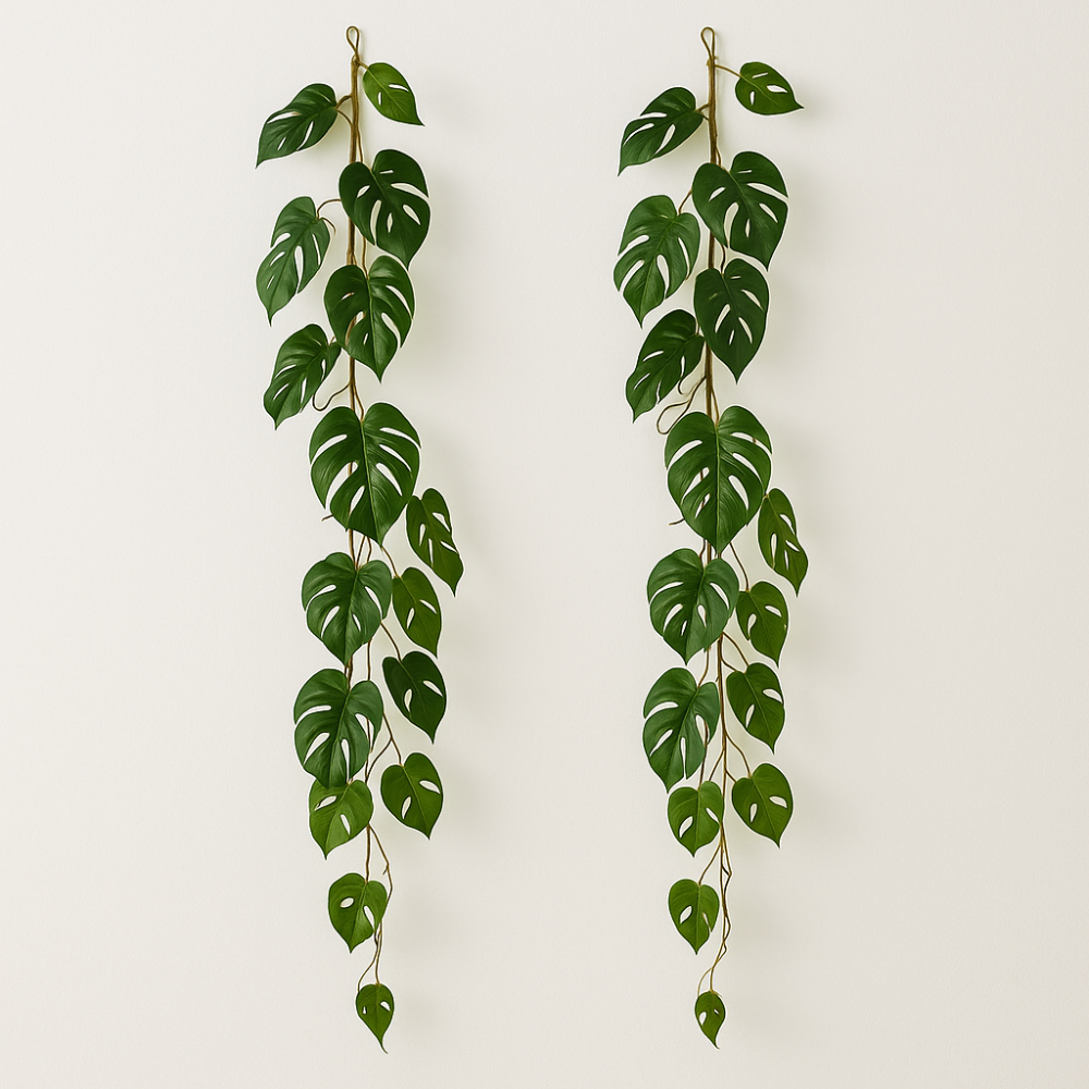 Geteilte Philodendron-Kunstpflanze 104 cm. 2er-Bündel