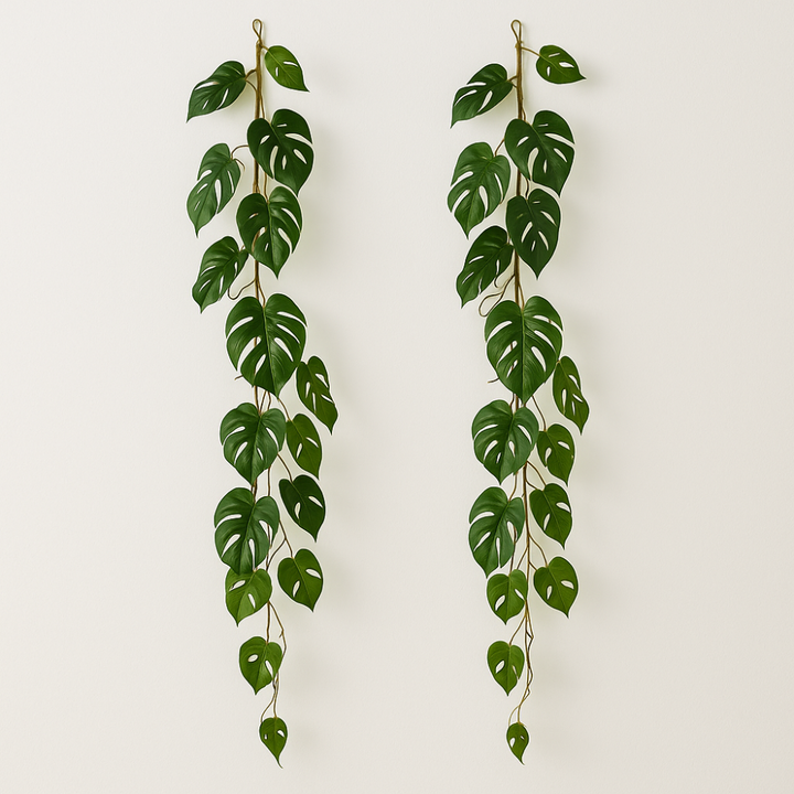 Geteilte Philodendron-Kunstpflanze 104 cm. 2er-Bündel