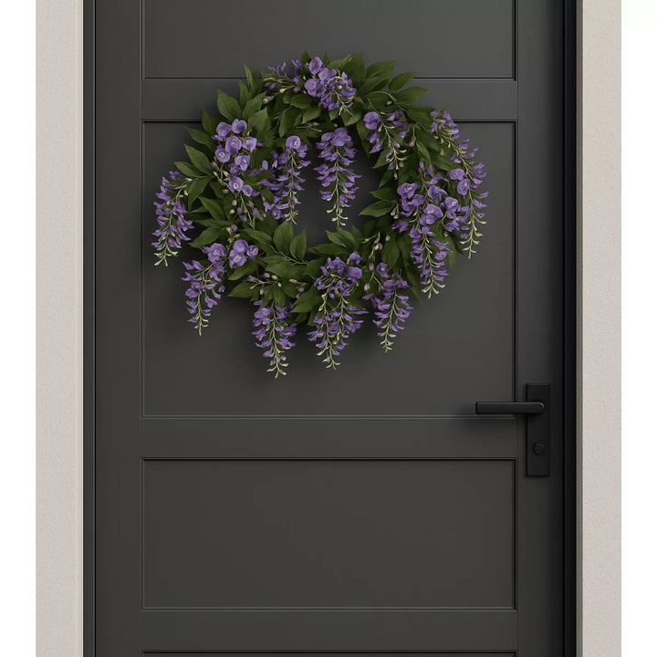 Flourify  Krans blauwe regen kunstplant. 60 cm