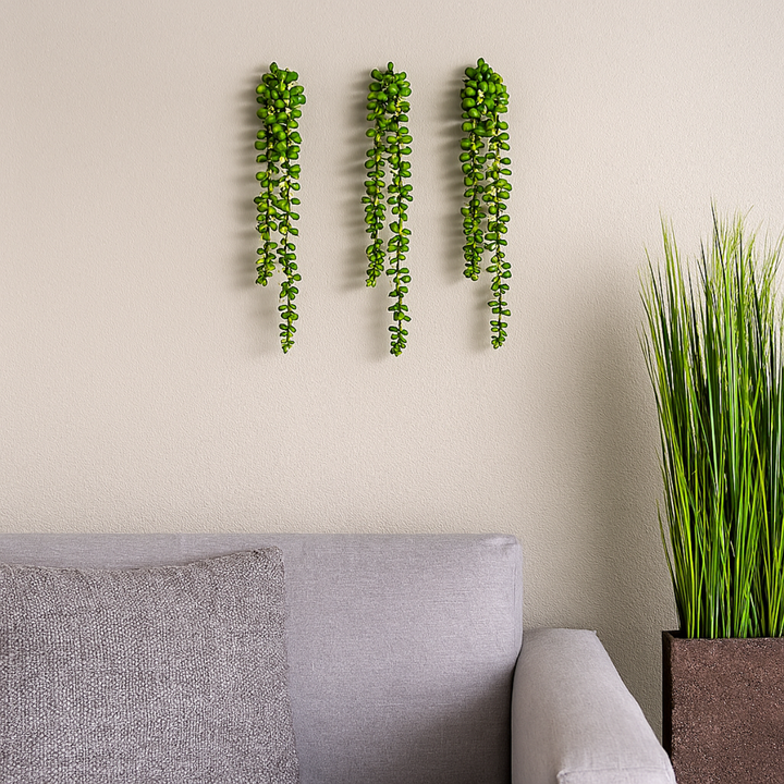 Sedum Hängepflanze, Kunstpflanze 30 cm. 7er-Bündel