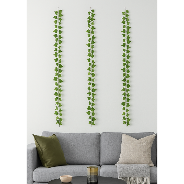 Efeu Hängepflanze, Kunstpflanze 175 cm. 6er-Bündel