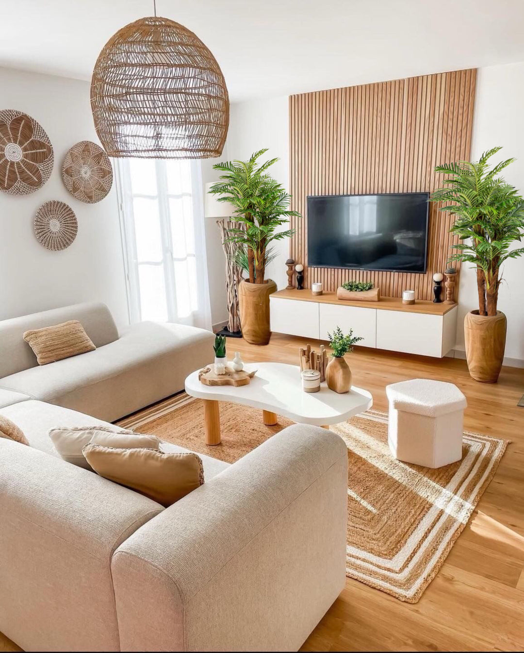 Palme mit Kokosnussstamm Kunstpflanze 160 cm