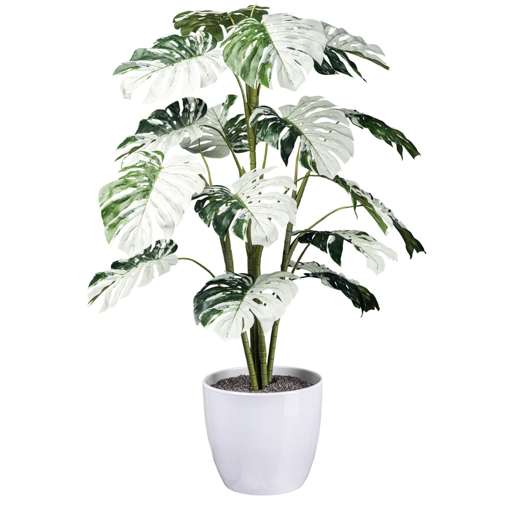 Monstera Variegata Halfmoon Kunstpflanze 115 cm