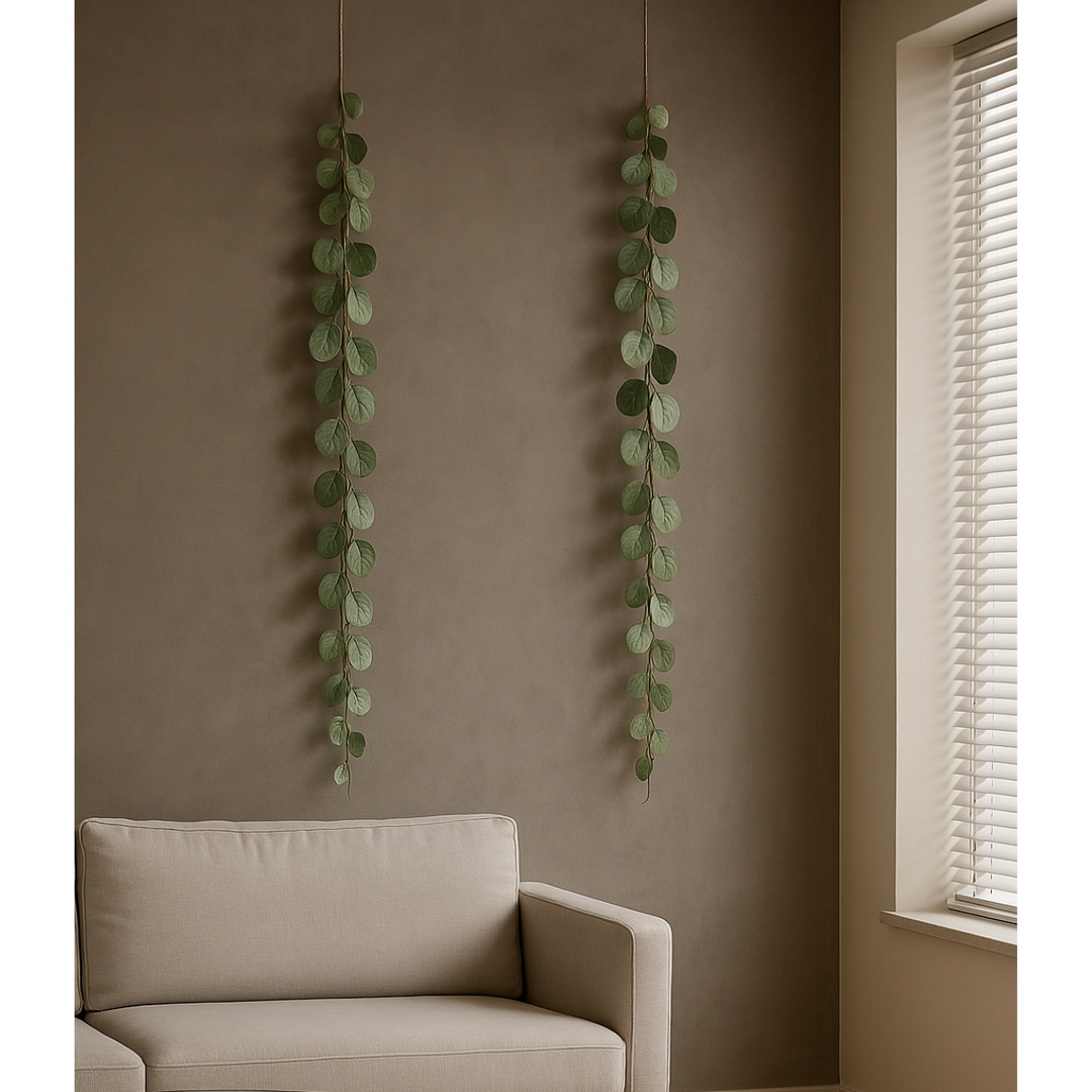 Eukalyptusgirlande Kunstpflanze 180 cm. 2er-Bündel