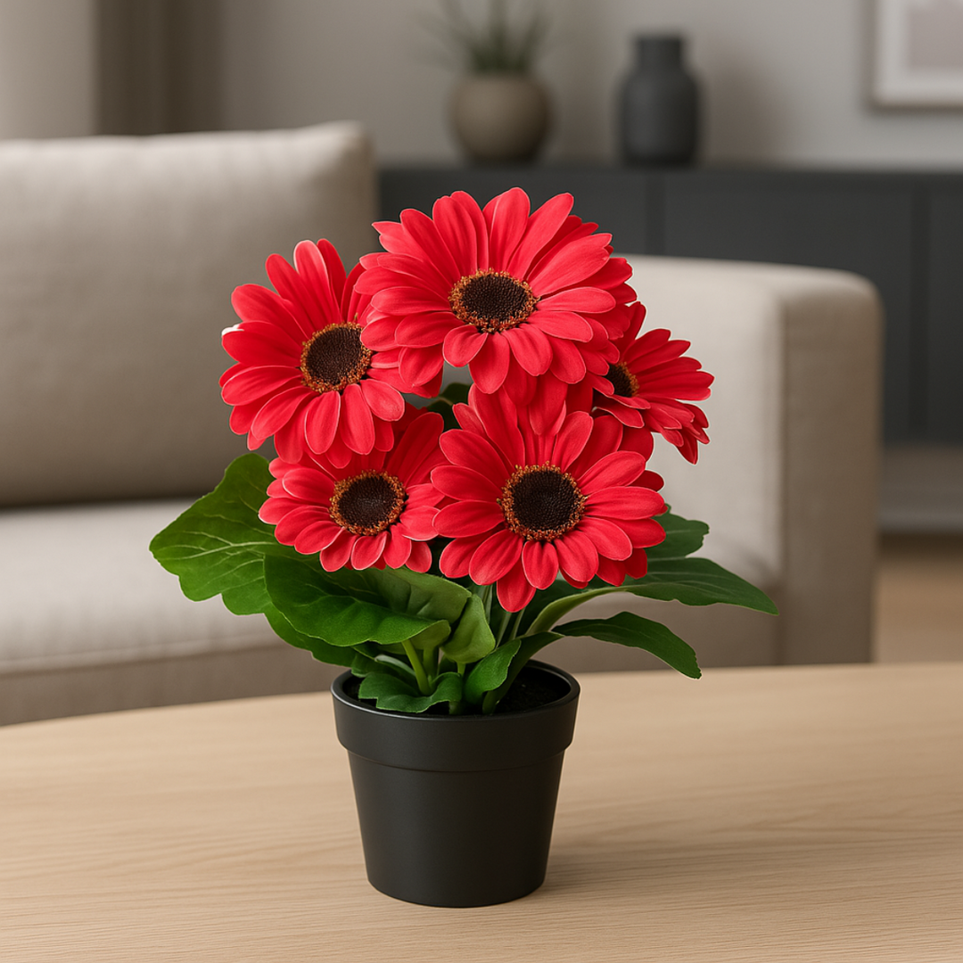Gerbera Strauß Kunstblume 27 cm. 3er-Bündel