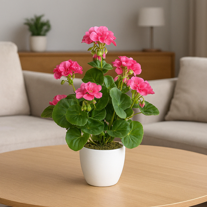 Geranienbusch Kunstblume 40 cm
