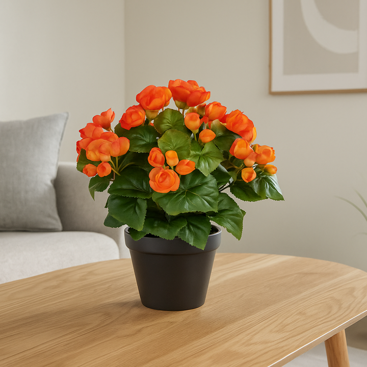 Begonienstrauß Kunstblume 35 cm