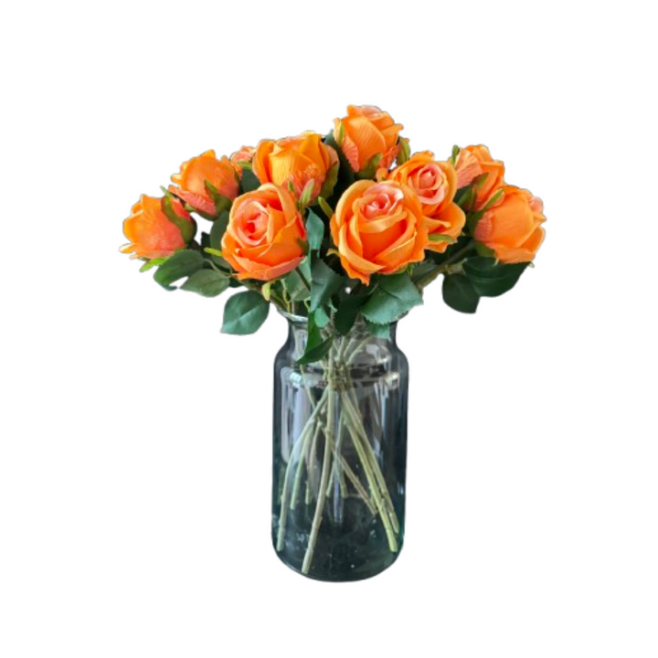 Rose Kunstblume 45 cm. 9er-Bündel