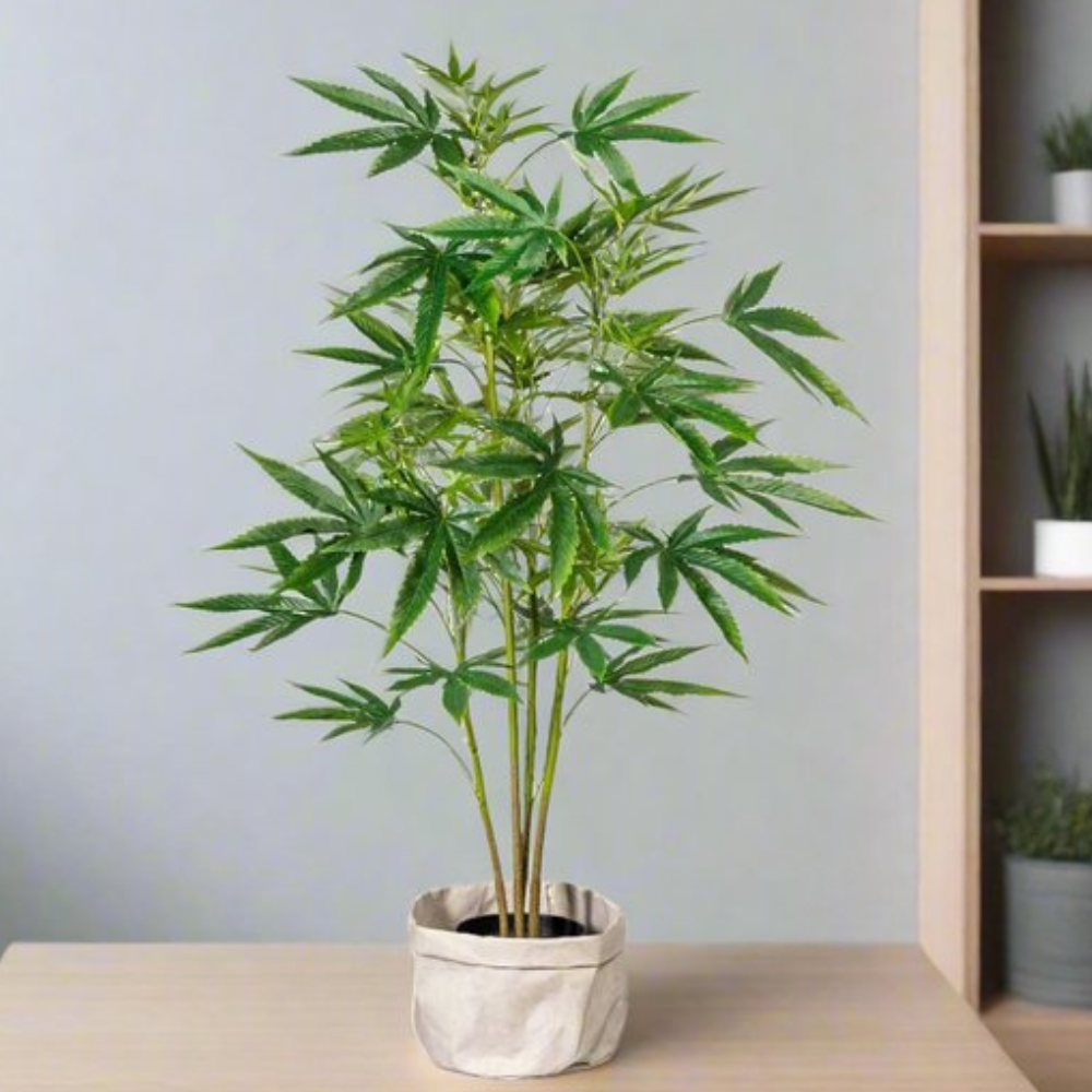 Hanfpflanze Kunstpflanze 90 cm